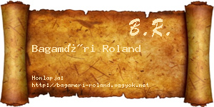 Bagaméri Roland névjegykártya