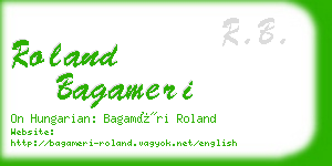 roland bagameri business card